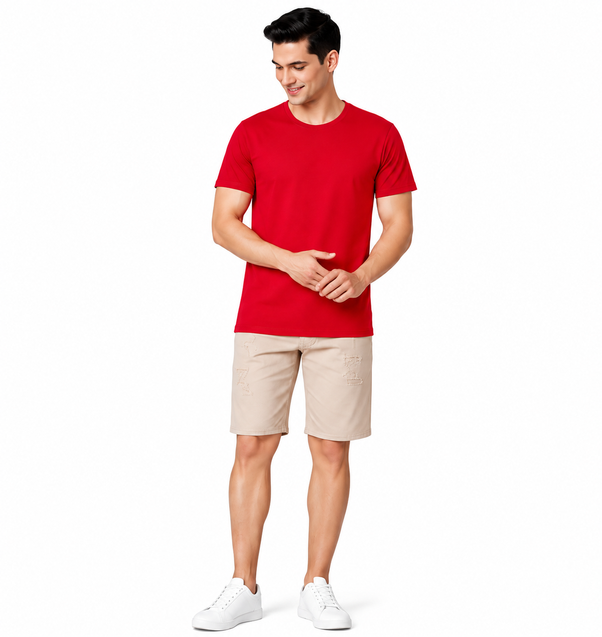 Premium Crew Neck T-Shirt Red