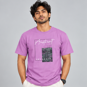 Cotton T-Shirt Cotton Lavender Printed