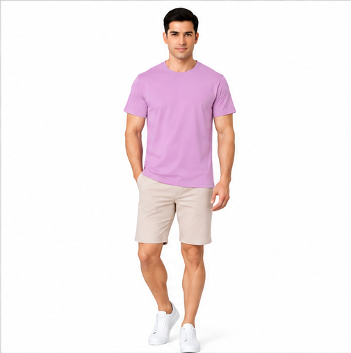 Premium Crew Neck T-Shirt Lavender