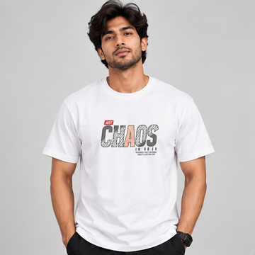 Crew Neck T-Shirt Cotton White Printed