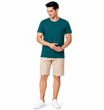Premium Crew Neck T-Shirt Peacock Green