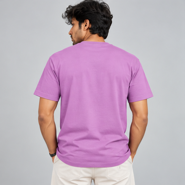 Cotton T-Shirt Cotton Lavender Printed