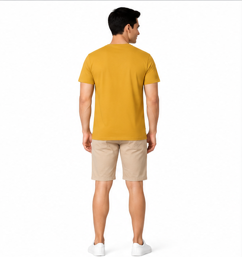 Premium Crew Neck T-Shirt Mustard Yellow