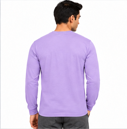 Premium Crew Neck Full Sleeve T-Shirt Lavender