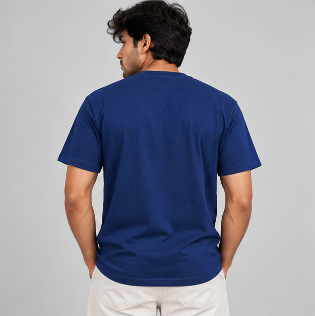 Crew Neck T-Shirt Coton Diesel Blue Printed
