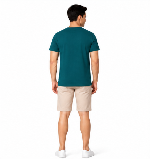 Premium Crew Neck T-Shirt Peacock Green