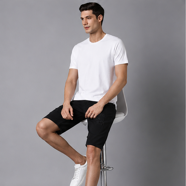 Crew Neck T-Shirt Cotton White Plain
