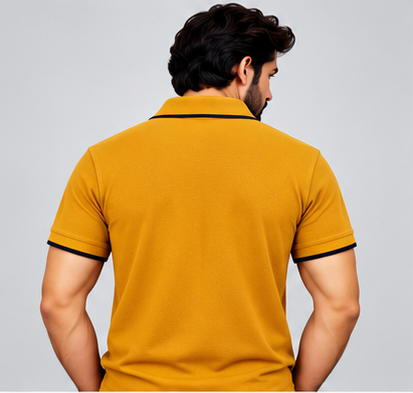 Premium Polo Cotton Combo Diessel Blue , Mustard Yellow , Aqua Green with Chest Pocket