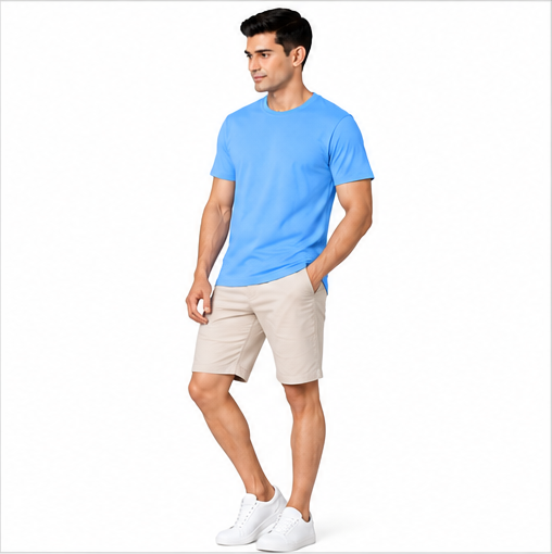 Premium Crew Neck T-Shirt Baby Blue