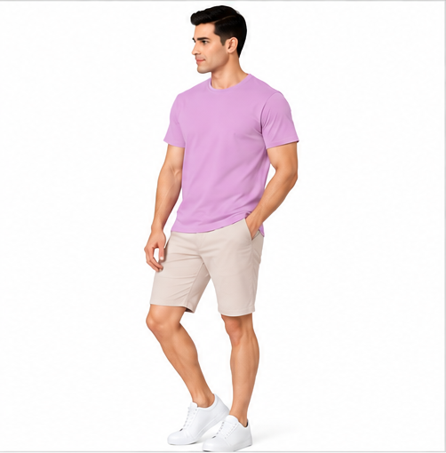 Premium Crew Neck T-Shirt Lavender