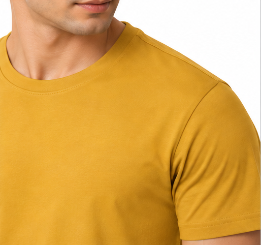 Premium Crew Neck T-Shirt Mustard Yellow