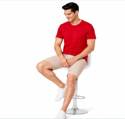 Premium Crew Neck T-Shirt Red
