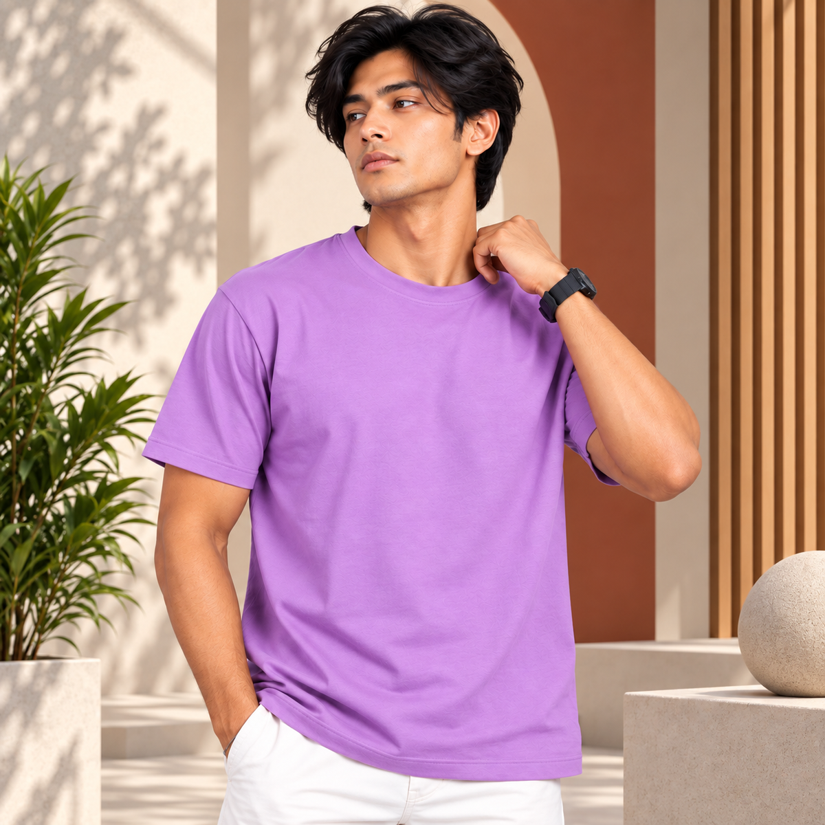 Combo of Premium Aqua Green Polo , Lavender T-Shirt , Peacock Green Full Sleeve T-Shirt