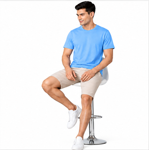 Premium Crew Neck T-Shirt Baby Blue