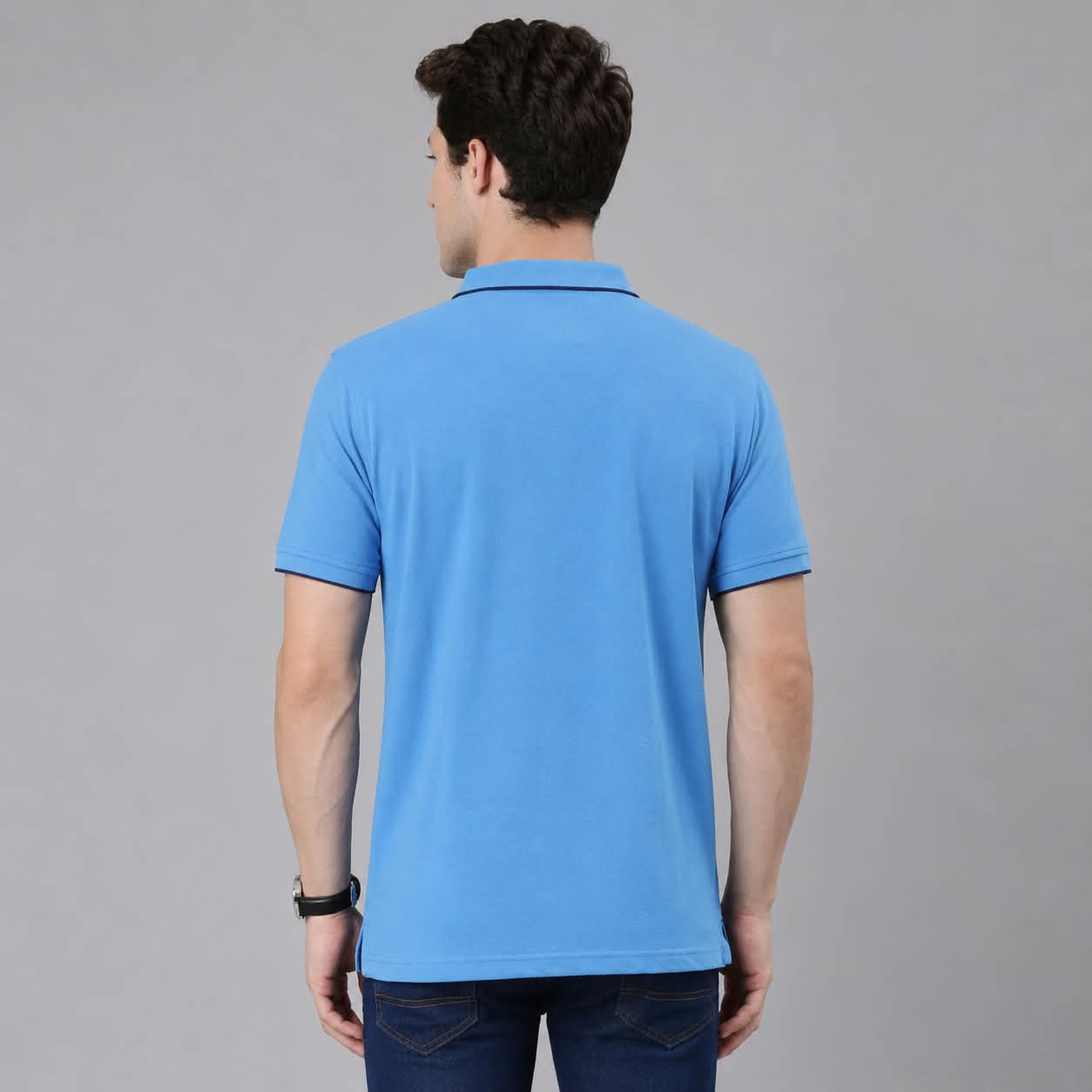 Polo Cotton Blue with Pocket