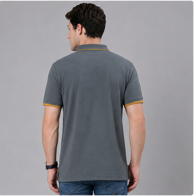 Polo Cotton Grey with Pocket